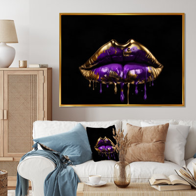 Gold Lips Of Luxury III - art sur toile tendance