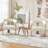 Mamanbai Upholstered Barrel Accent Chair Armchair with Three Solid Wood Legs-556493556