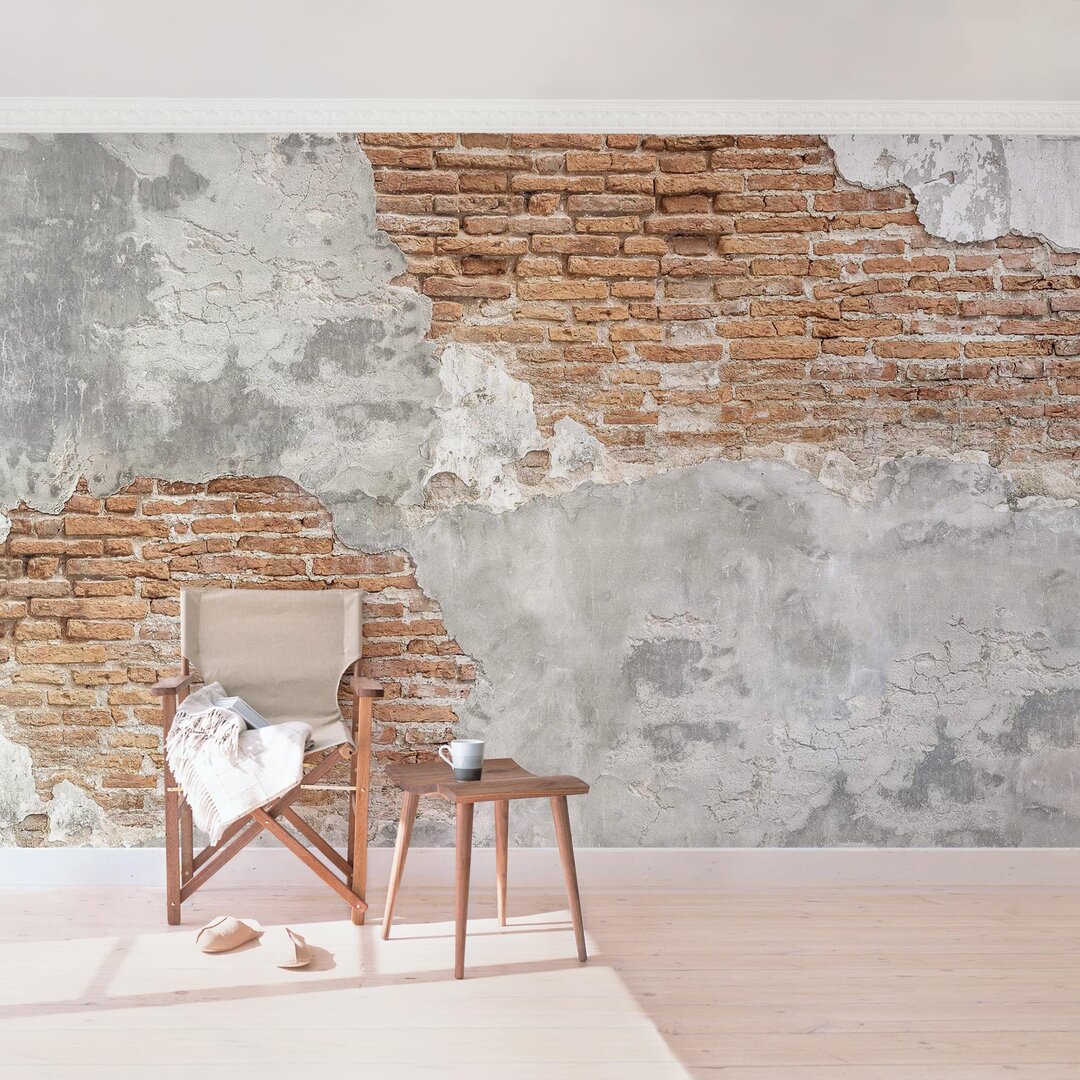 Strukturierte Fototapete Shabby Brick Wall 2,9 m x 432 cm