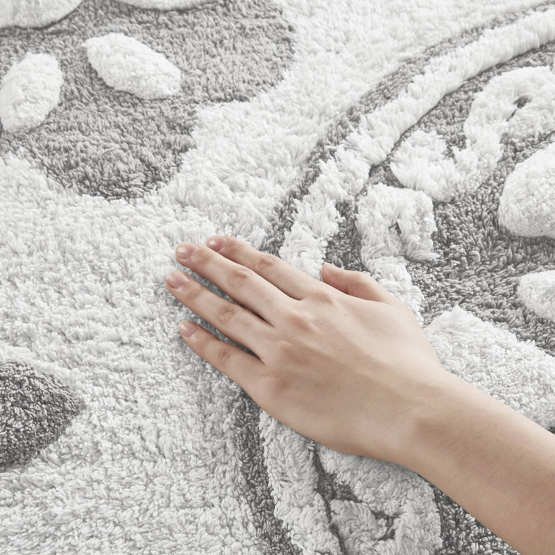 Tapis et tapis de bain en coton doux, conception en médaillon pour maisons modernes