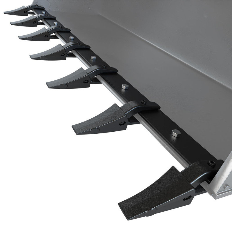 Barre à dents 72 po à boulons - Acier robuste, 6 dents pour tracteur compact et chargeuse compacte, sans perçage pour tranchant de 1/2 po