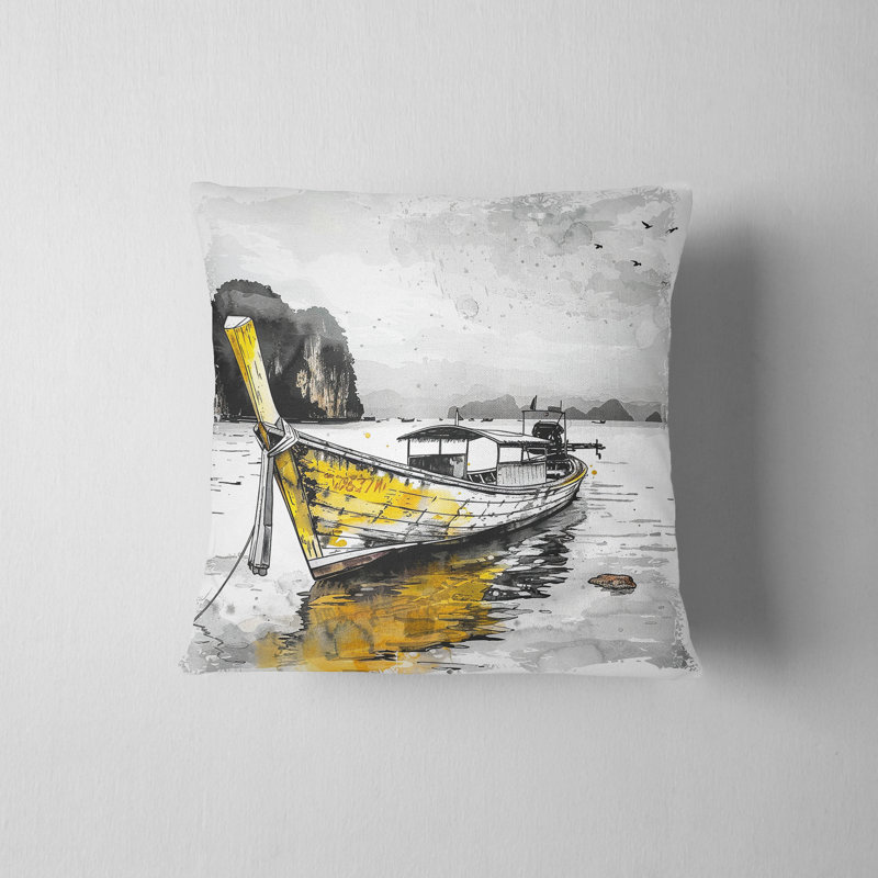 Krabi Reversible Pillow Cover, 16"H x 16"W