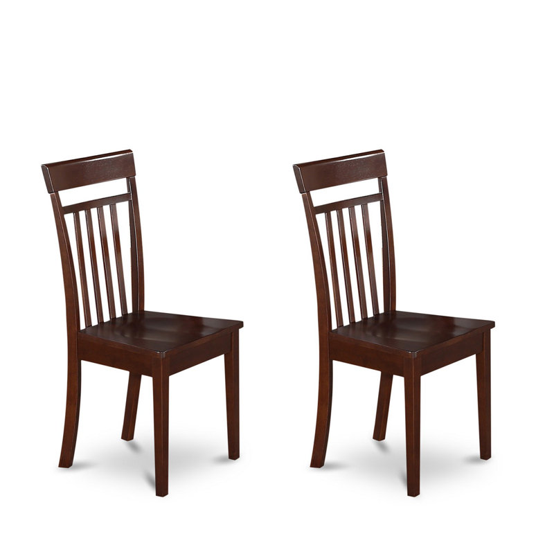 7 Piece Dining Set Consist of a Rectangle Solid Wood Table and 6 Kitchen Room Chairs, Mahogany , 7 Pieces: 1 Table, 6 Chairs