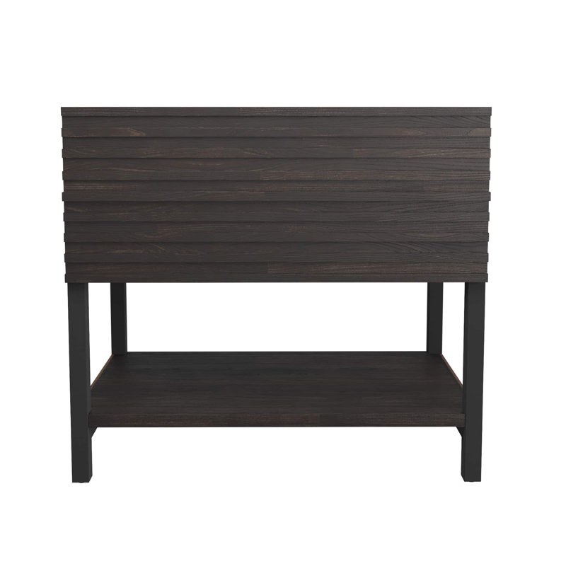 Winemaker 36" Vanity in Charred Oak, black