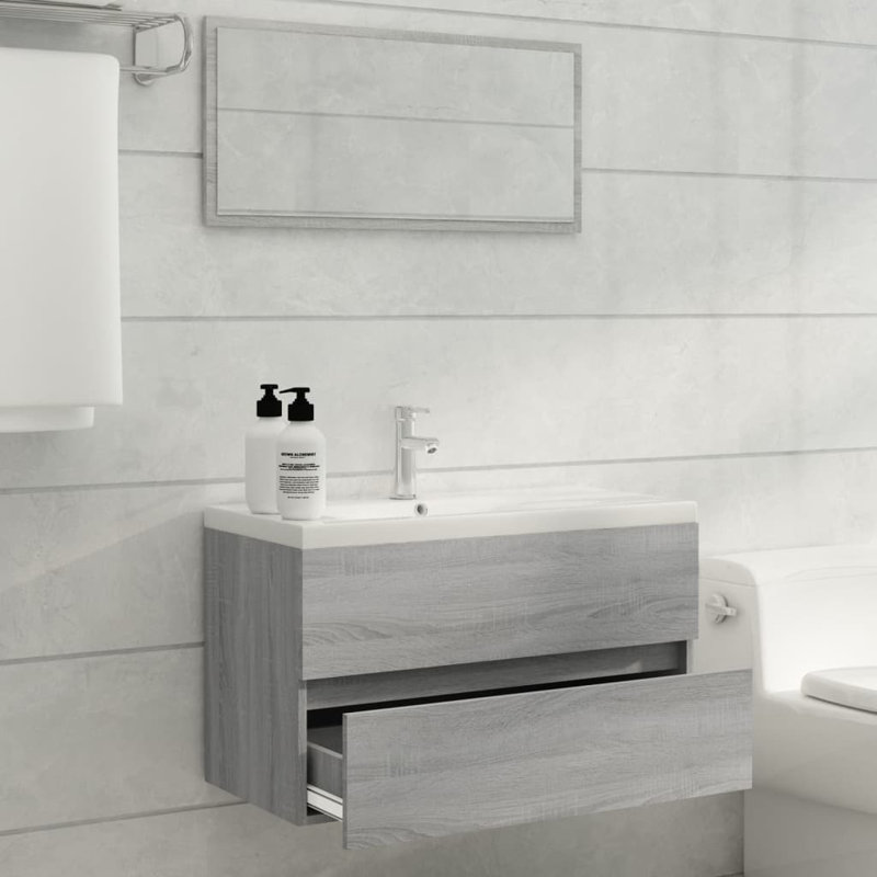 Worthen Wall Under Sink Cabinet, Grey