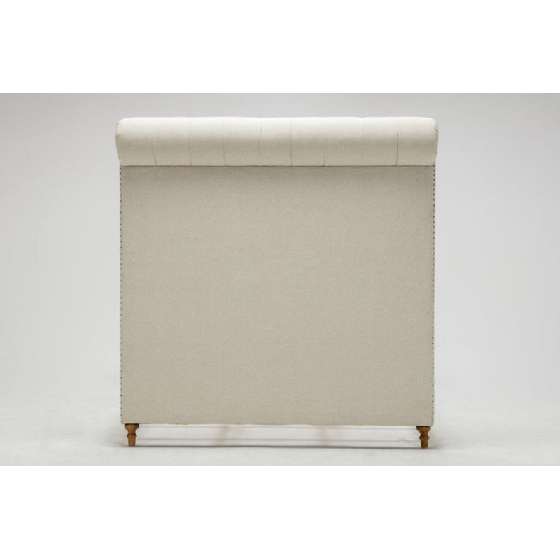 Yearsley Upholstered Slat Bed, Cream