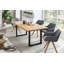 Seraphine Oak Solid Wood Top Metal Base Dining Table-577557553