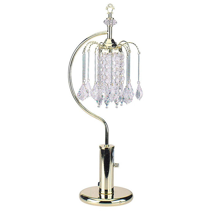 Lampe de table lustre 27 po, Or/argent
