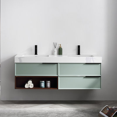 Ensemble de meuble-lavabo double 60 po Nikola