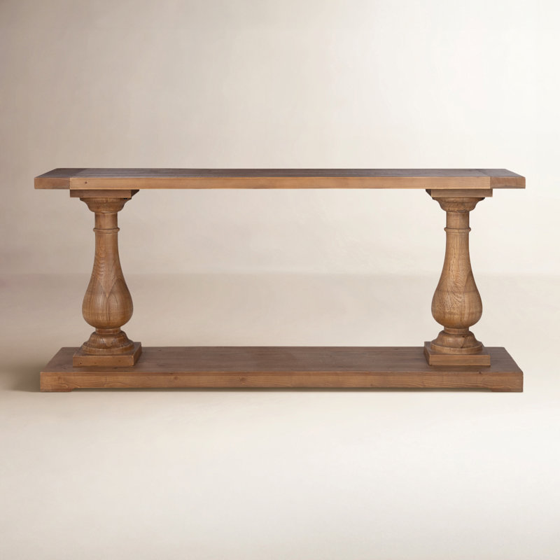 Farrer 70.9'' Solid Wood Console Table, Mission Brown