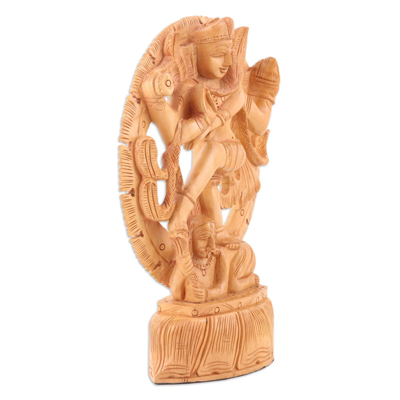 Splendide statuette en bois Nataraja