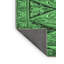 Tapis oriental en laine / polyester tissé à la machine en vert / noir-394119874