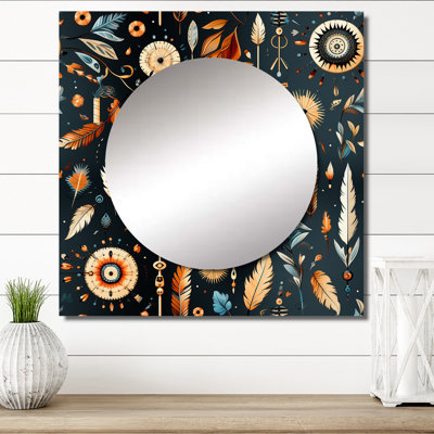 Rétro motif mural bohème et éclectique rétro de style nomade Boho