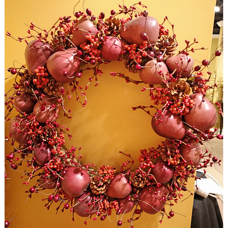Mousse de poire/couronne de soie, H 20 po x l 20 po x P 5 po