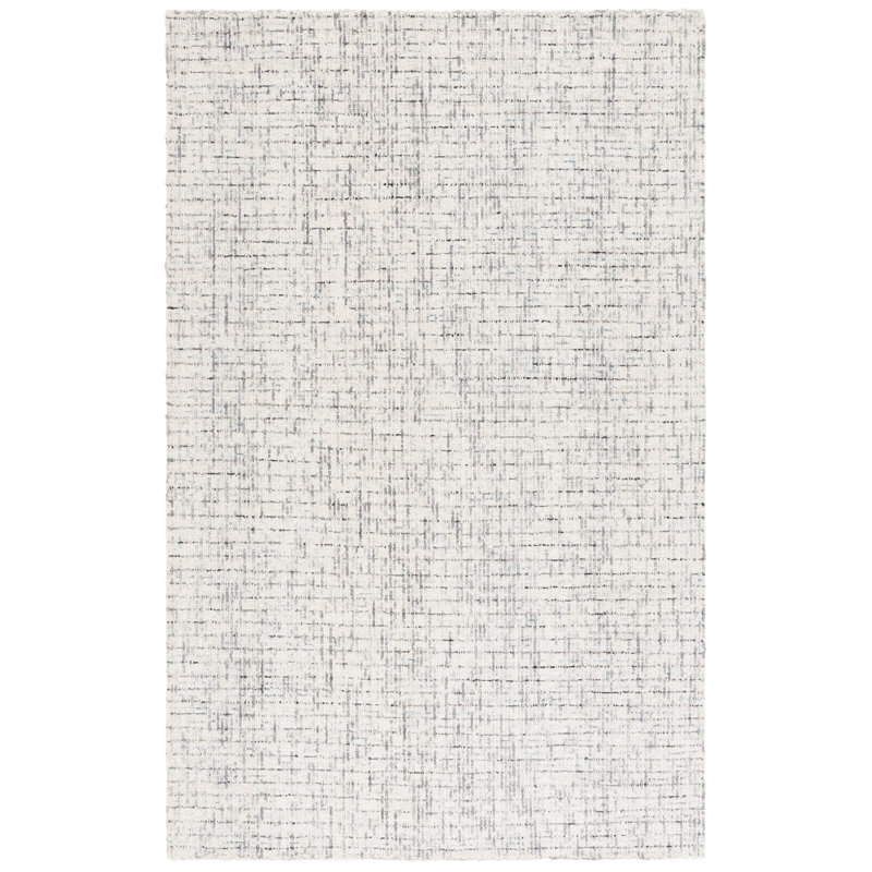 Tapis abstrait gris / ivoire MSR, Rectangle 8 pi x 10 pi