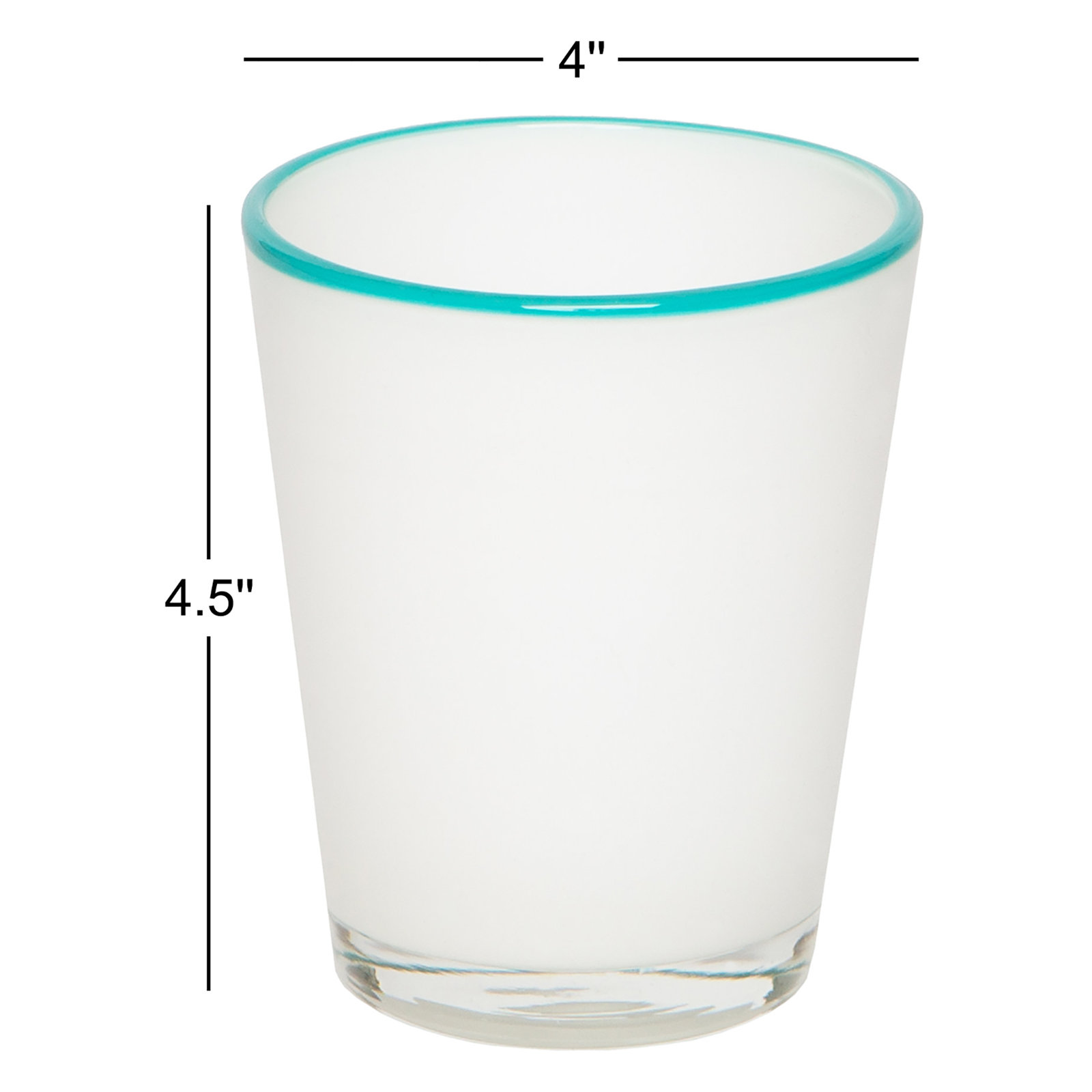 Sarya Drinking Glass, 9 oz., White/Blue