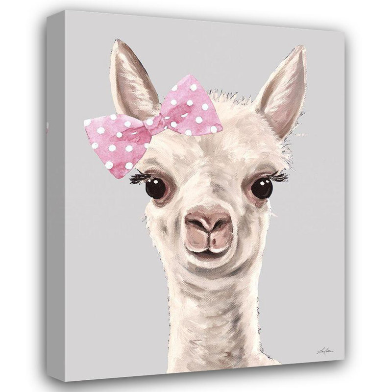 Art sur toile tendue par Trinx Keller, Lee, Baby Girl Alpaca, H 47 po x l 36 po
