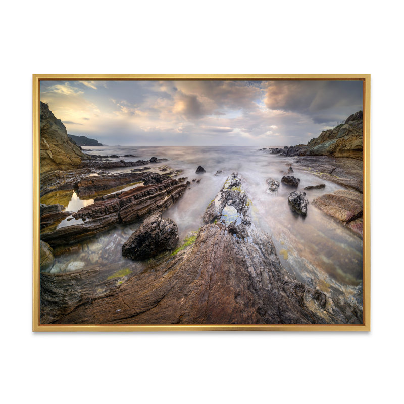 «Unusual Coastal Rock Formation In Corsica», reproduction d'art nautique et côtier sur toile, L 40 po x H 30 po