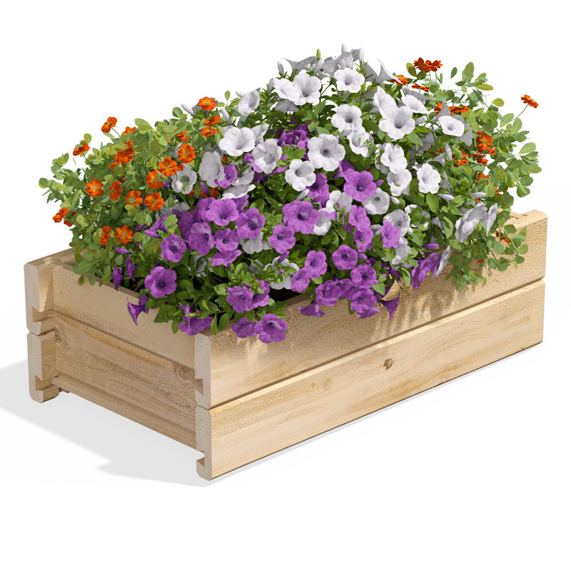 Boîte à fleurs en bois, H 21 po x l 11 po x P 7 po