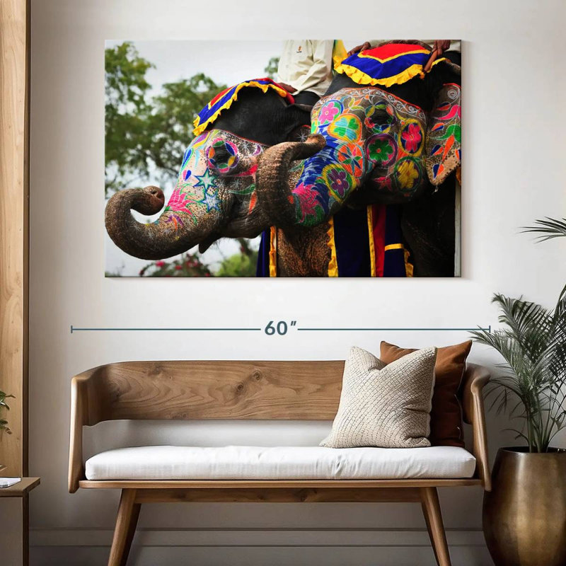 Brampt Jaipur Elephants, 34" H x 51" W