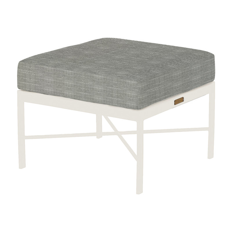 Repose-pieds en aluminium Monaco - Craie, Pas de soudure, Craie, InsideOut® Rollo ‑ lin argent