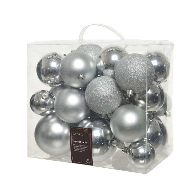 Ornements incassables Decoris, Argent argent