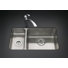 Undertone 9.5" Two Bowl Undermount Kitchen Sink