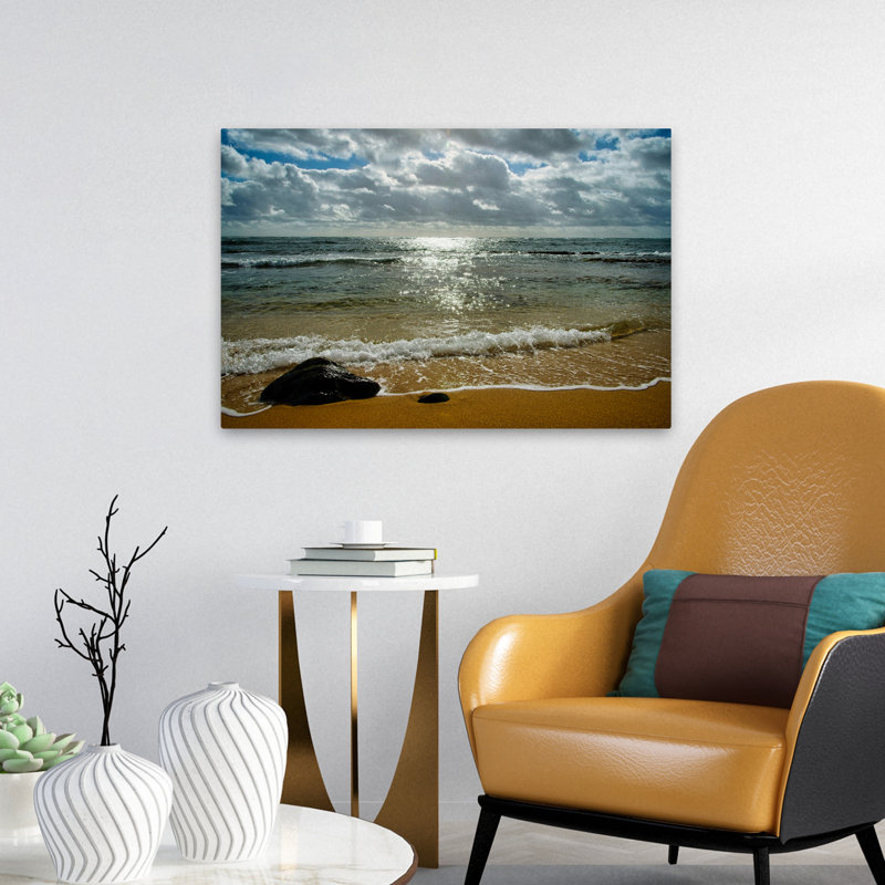 Last Step Beache, nouvelle version 2019-2, art océanique, art côtier, art abstrait contemporain, H 24 po x l 16 po