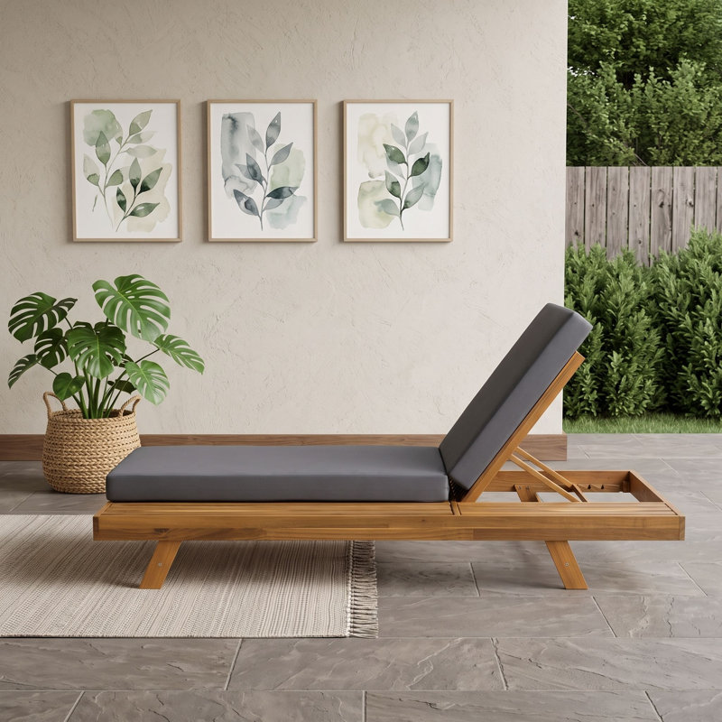 Méridiennes de patio avec coussins, Dark Grey Teak