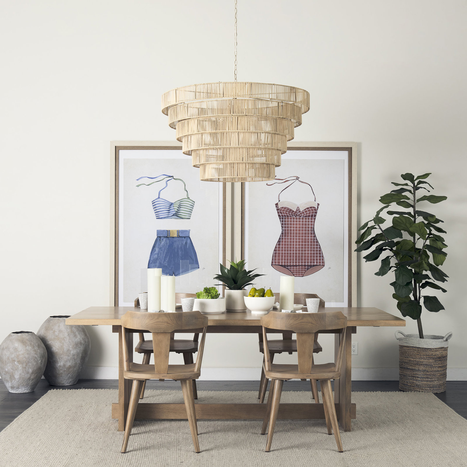 Dalina 84" Mango Dining Table, Natural Brown