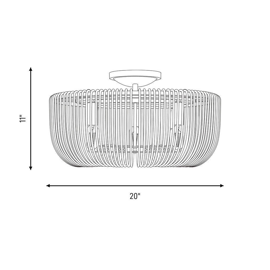 Brickell 20 " 4 - Light Flush Mount