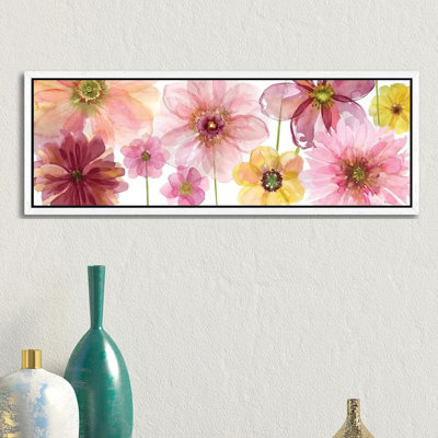 Pop of Pink I 1 Piece Panoramic Painting on Canvas