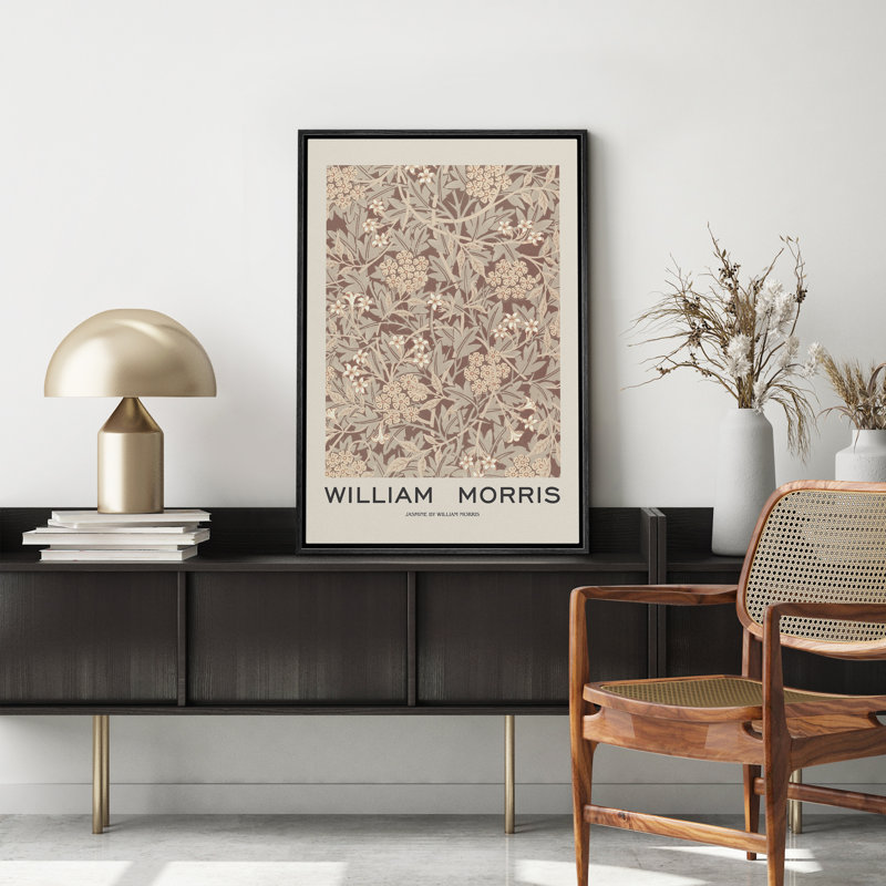«Classic Artwork», reproduction d'art sur toile, motif floral par Jasmine, par William Morris, Noir, H 36 po x l 24 po