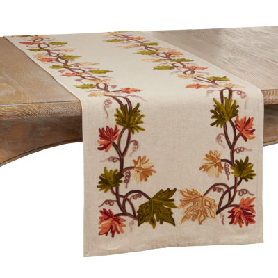 Lacie-Mae Fall Leaf Design Table Runner