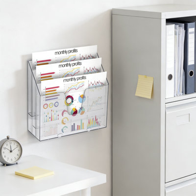 Organisateur de dossiers horizontal triple