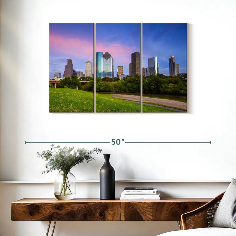 Coucher de soleil Sirci Houston, Texas, H 24 po x l 38 po