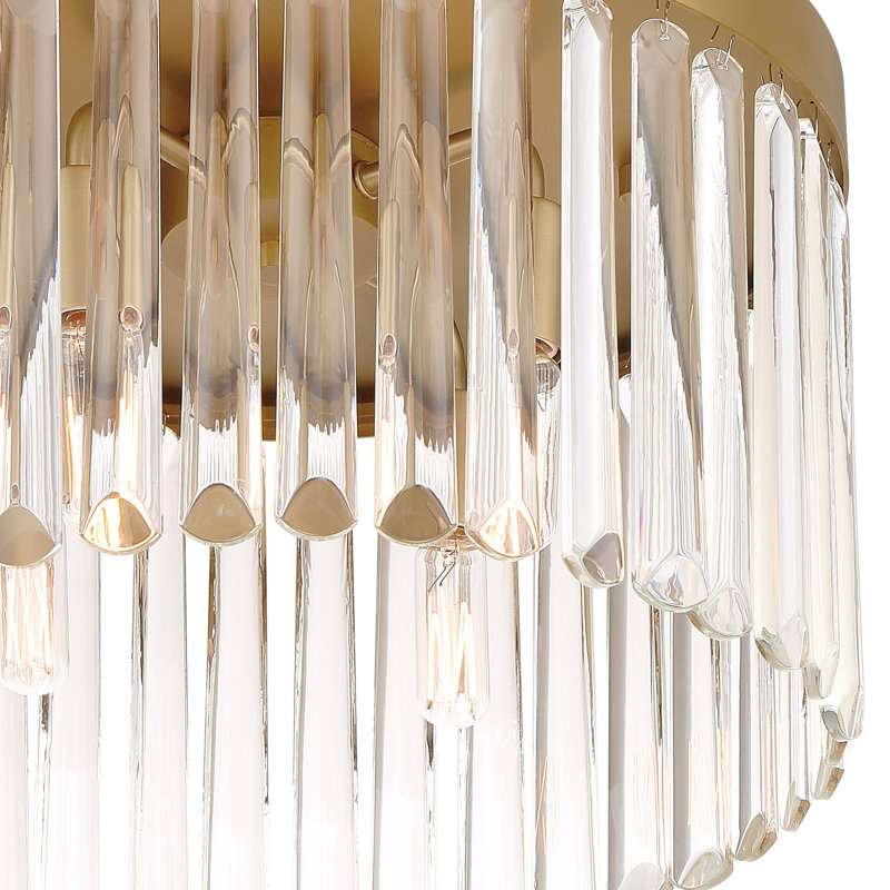 Plafonnier moderne doré 4 lumières Rowe, Or