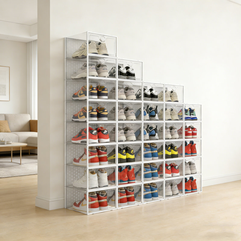 Large Transparent Stackable Shoe Storage Box