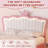 Full-Size Bed, Princess-Style Upholstered Bed Frame, Crown Headboard With LED Light And Adjustable Storage Drawers, No Spring Mattress Required-352314992