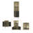 Branford 2-Shelf 6-Bottle Bar Cabinet Macadamia And Black Wengue
