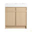 Meuble-lavabo autoportant de 30 po avec lavabo en résine et 2 portes d'armoire à fermeture en douceur ((KD-PACKING)-126528777