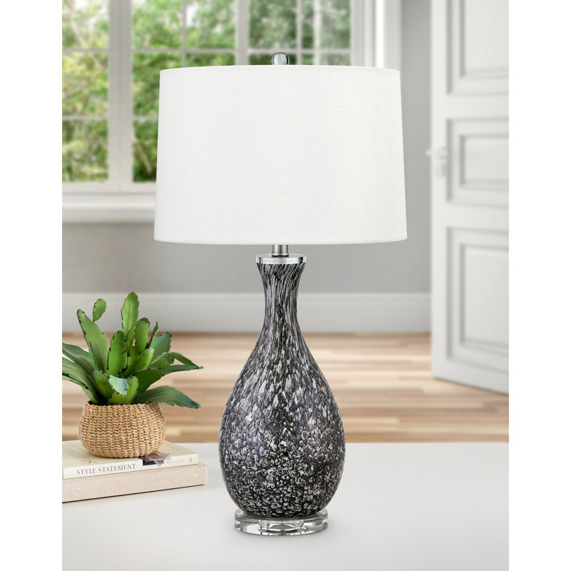 Cinisello 30" Charcoal Grey and Light Grey Table Lamp with USB Port