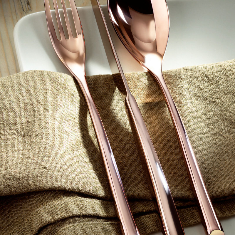 H-Art Stainless Steel Serving Fork, Copper
