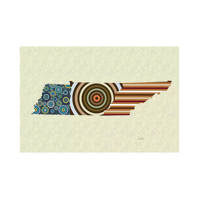 Tennessee State - Wrapped Canvas Print, 20.32 cm H x 30.48 cm W