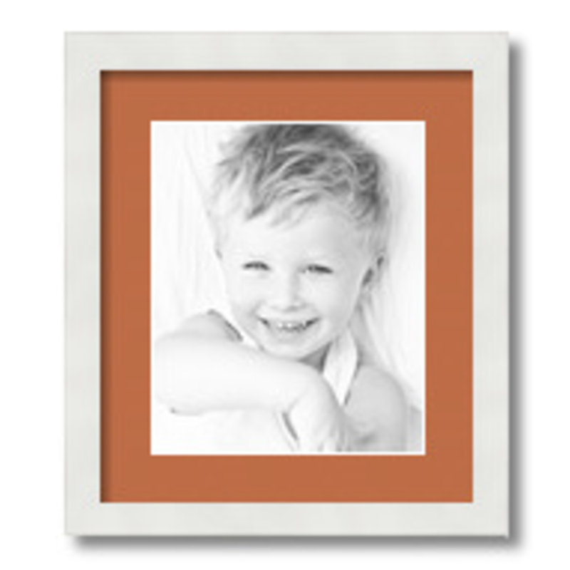 Matte Picture Frame with Mat, Orange
