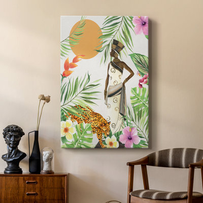 Feline Tropics II -Custom Wrapped Gallery Cavas