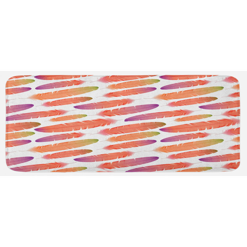 Tapis de cuisine plumes