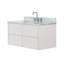   Ensemble de meuble-lavabo mural ovale simple 43 po avec comptoir en marbre de Carrare blanc de 1,5 po Ensuko-1084644066-1084644068