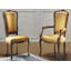 Muslin Upholstered Arm Chair in Gold