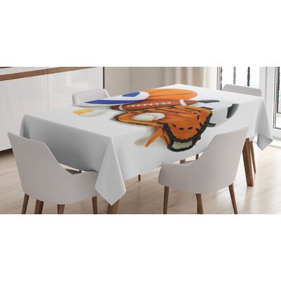 Ambesonne Sports Tablecloth, Many Different Sports Balls All Together Championship Ping Pong Volleyball Olympics, Rectangular Table Cover For Dining R -  East Urban Home, 899A4698CF93435FAC56766F51485DE2